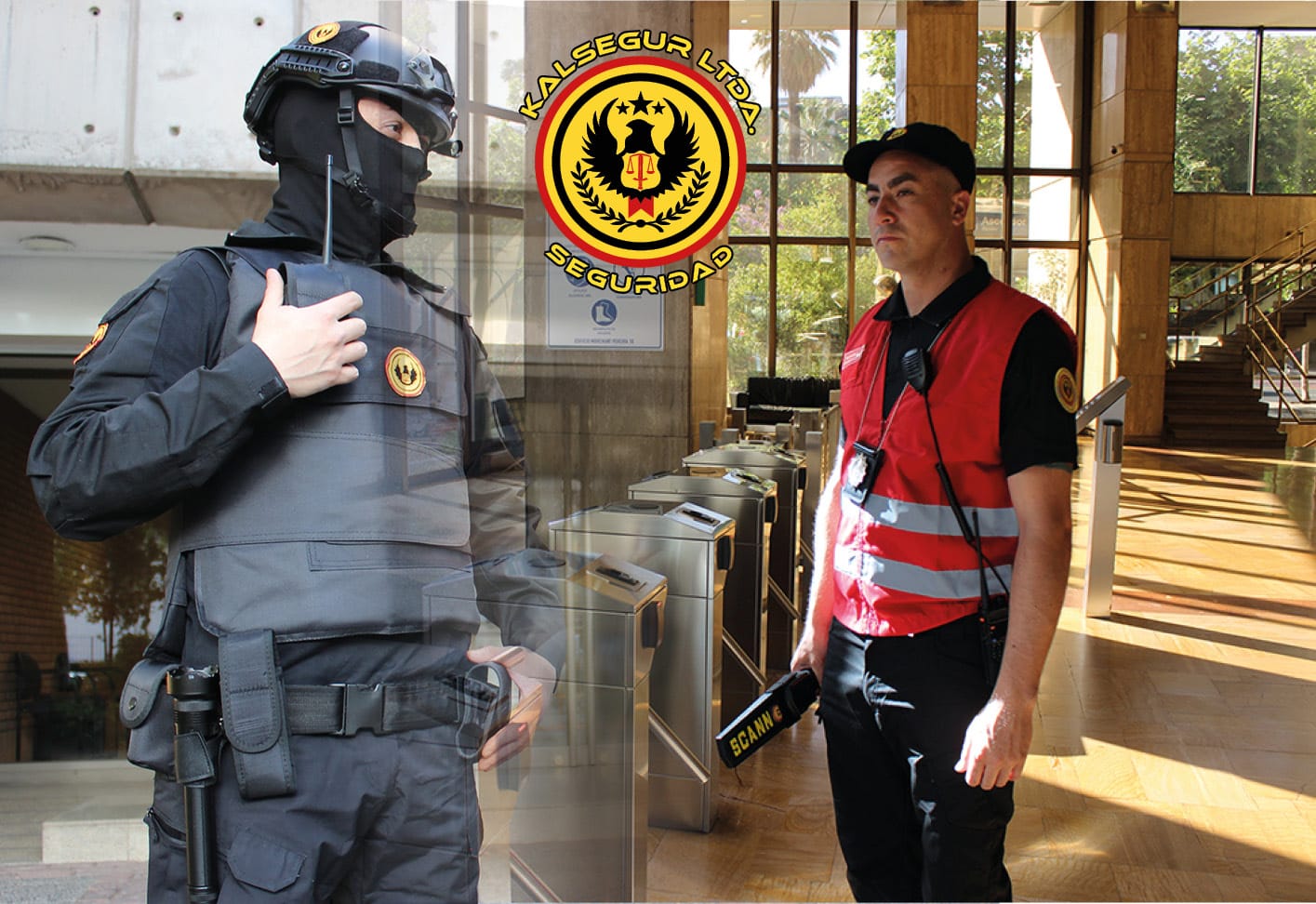 guardias de seguridad, guardias tácticos, equipados y autorizados por OS-10